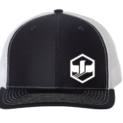Richardson Adjustable Snapback Cap (Black/White)
